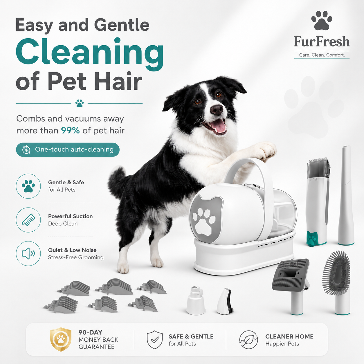 FurFresh™ 6-in-1 Pet Grooming Vacuum Set