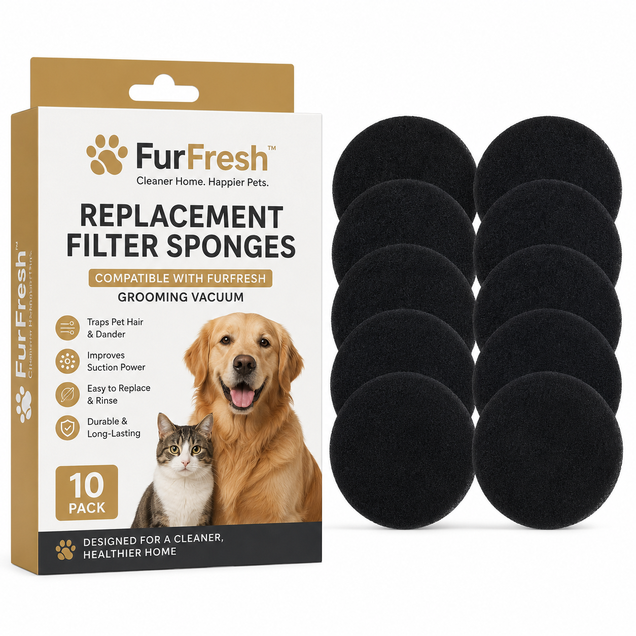 FurFresh™ 10Pcs HEPA Replacement Vacuum Filters