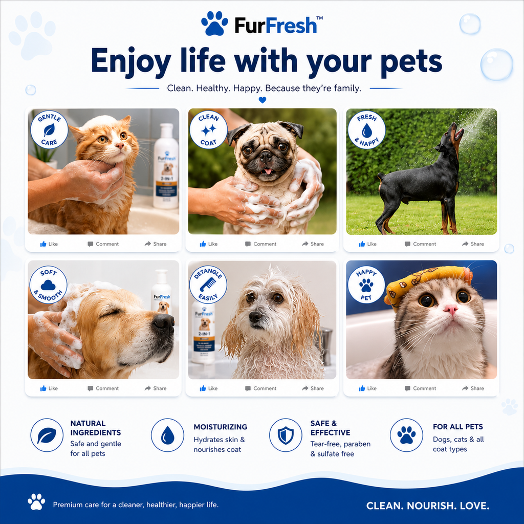 LUMi™ All Natural 2-in-1 Pet Moisturizing and Detangling Shampoo