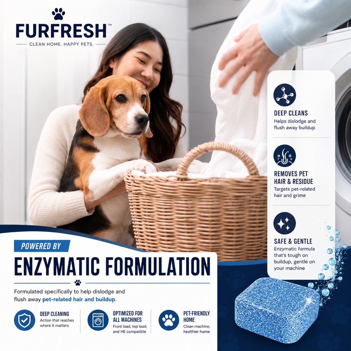 FurFresh™ Pet Washer Cleaner Tablets
