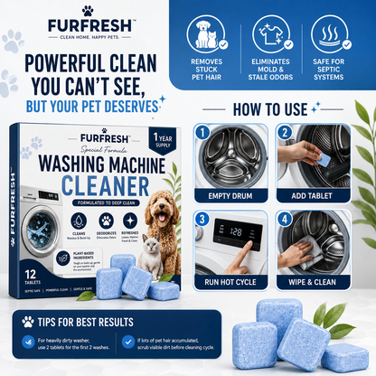 FurFresh™ Pet Washer Cleaner Tablets