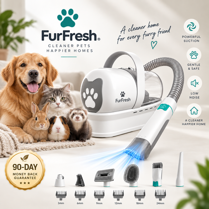 FurFresh™ 6-in-1 Pet Grooming Vacuum Set
