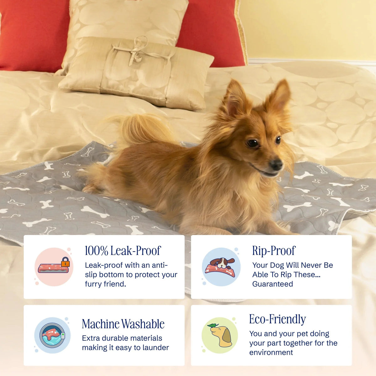 FurFresh™ Premium Washable Pet Pee Pads | 2 Pack